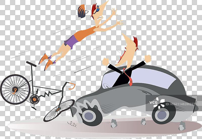 交通事故自行车事故图片素材