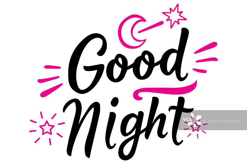 手写晚安文字图片素材