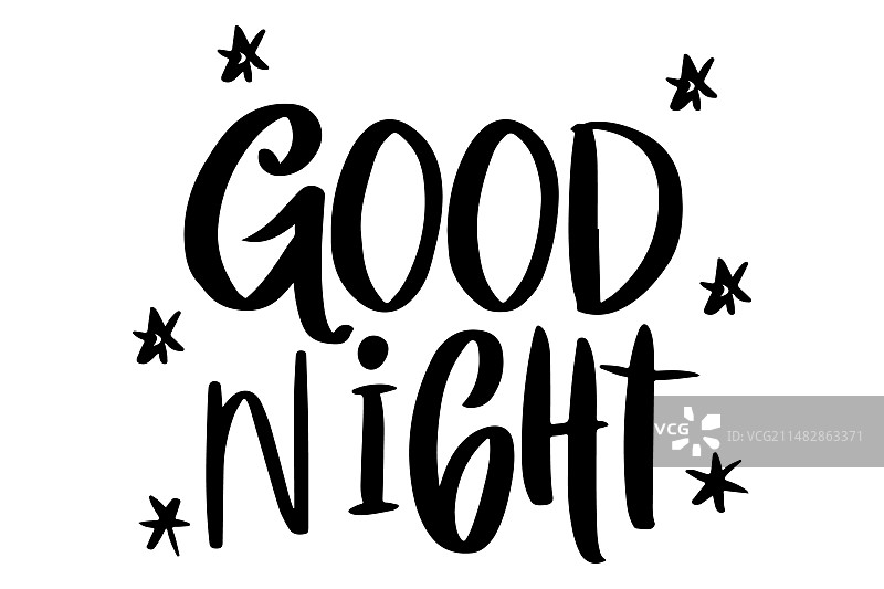手写晚安文字图片素材