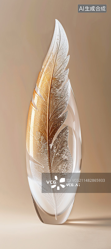【AI数字艺术】白色背景下的羽毛特写镜头图片素材