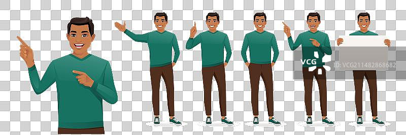 商务休闲青年男士合集图片素材