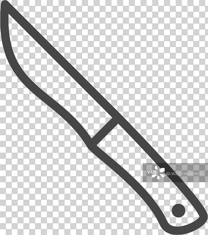 小刀线条图标图片素材