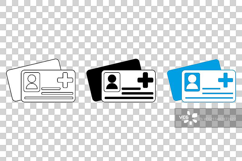 医疗保险卡与医药卡图标图片素材