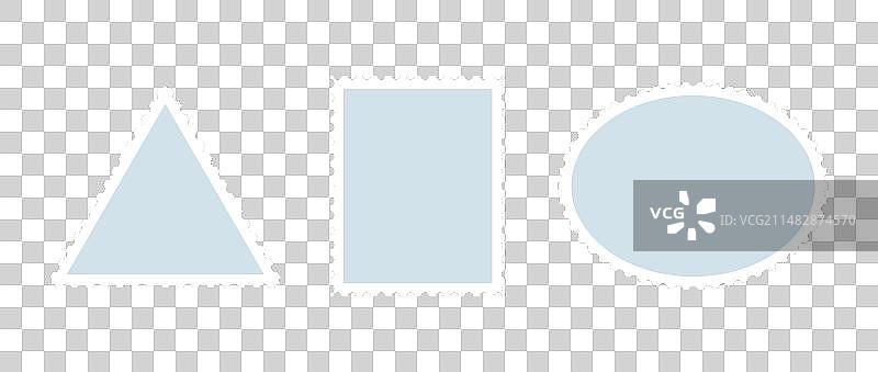 浅蓝色邮票集邮票框架图片素材