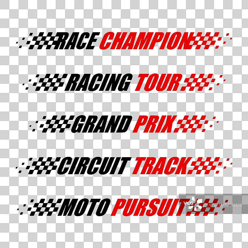 赛道运动旗帜贴花图片素材