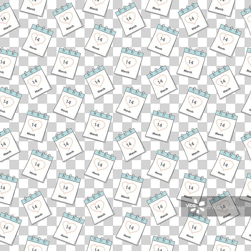 带白色日期日历页无缝图案图片素材