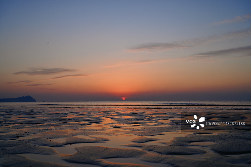 青岛 石老人 日出图片素材