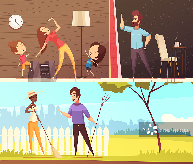 邻里街坊横幅图片素材