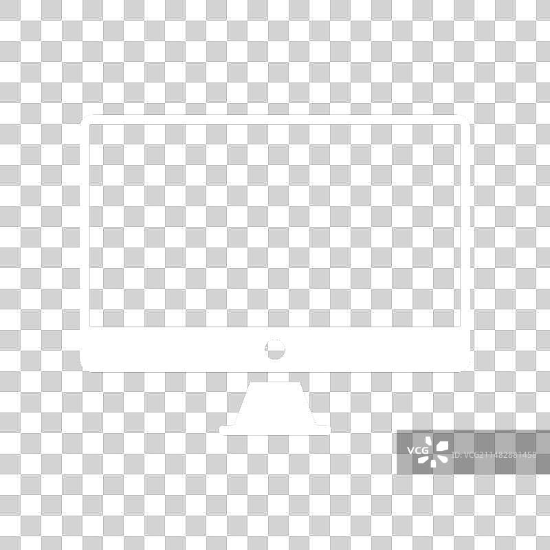 白色显示器扁平设备隔离图片素材