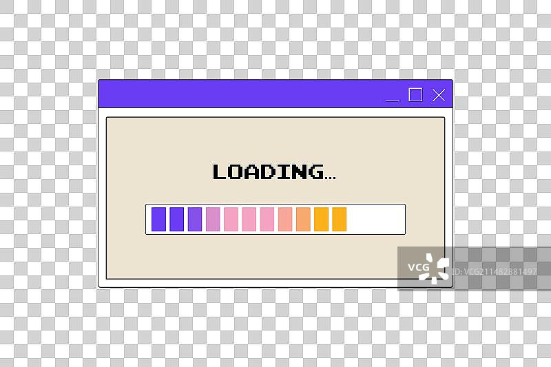 加载窗口网页界面新野兽派风格Y2K图片素材