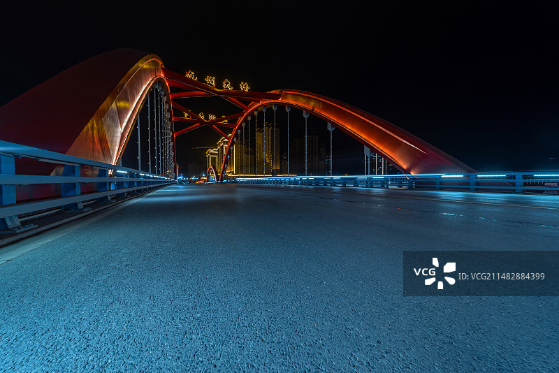 甘肃陇南成县城市河流夜景图片素材