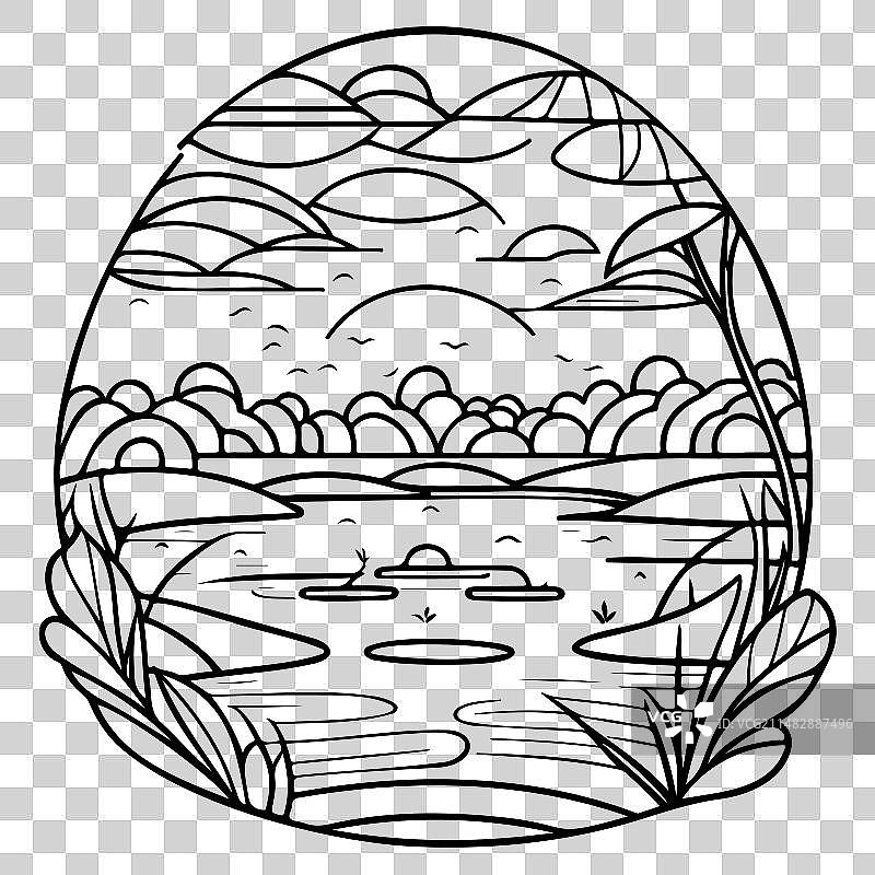 新艺术运动公园手绘涂鸦图片素材