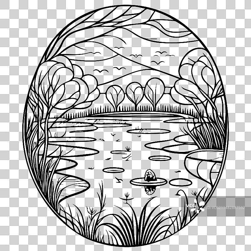 新艺术运动公园手绘涂鸦图片素材