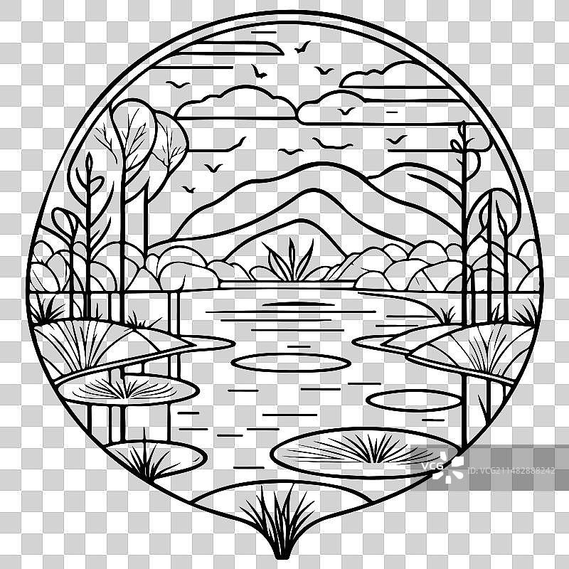 新艺术运动公园手绘涂鸦图片素材