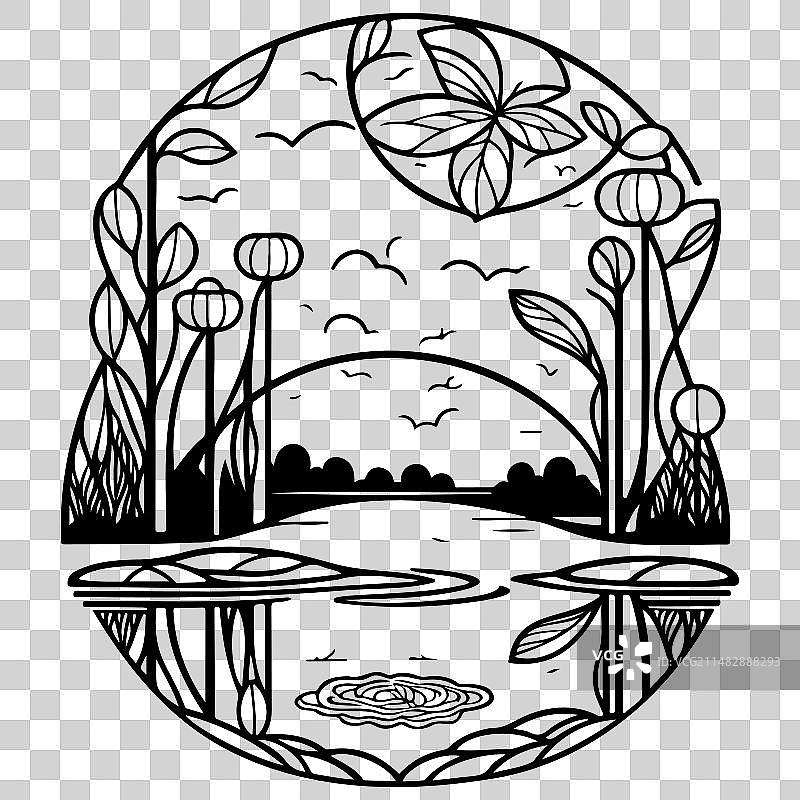 新艺术运动公园手绘涂鸦图片素材