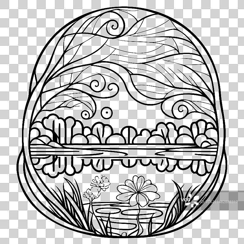 新艺术运动公园手绘涂鸦图片素材