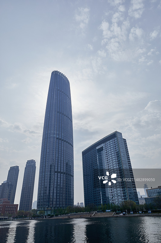 天津海河畔城市风光图片素材