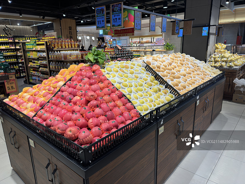 超市水果陈列图片素材