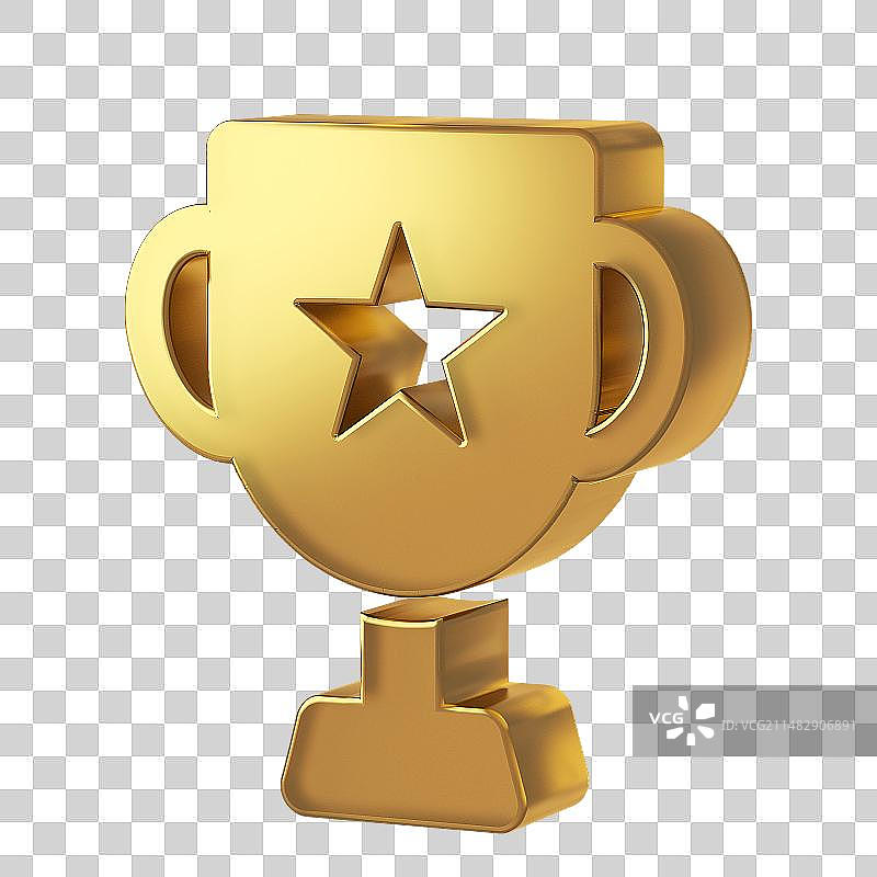 奖杯奖项获奖荣誉金色金属企业公司金融基金股票互联网毛玻璃立体三维元素图片素材