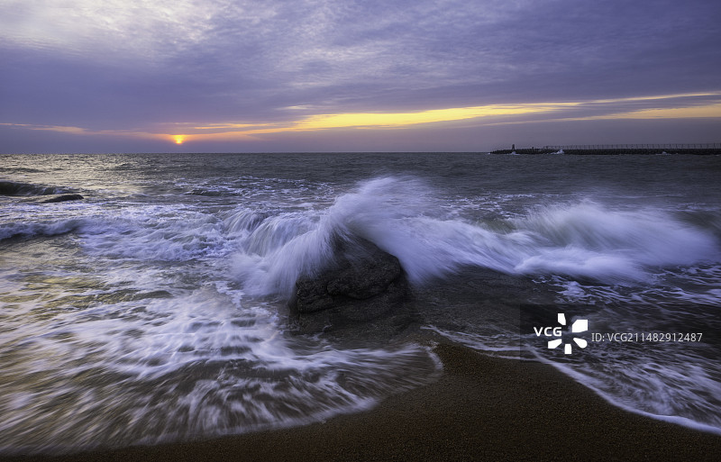 海岸日出图片素材