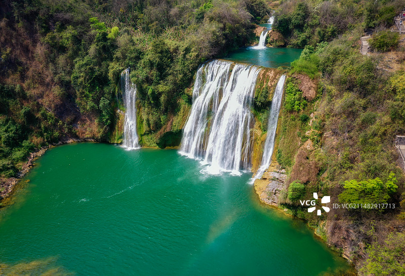 云南罗平九龙瀑布图片素材