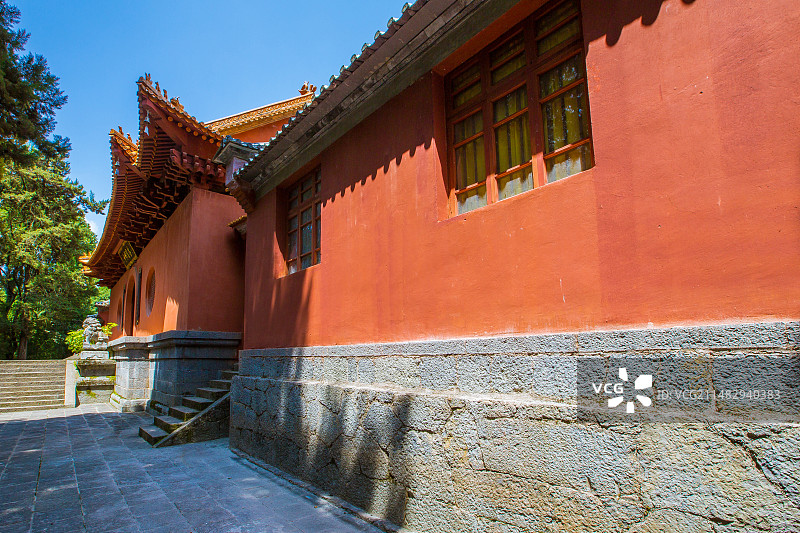 云南省大理州宾川县鸡足山虚云禅寺景观图片素材