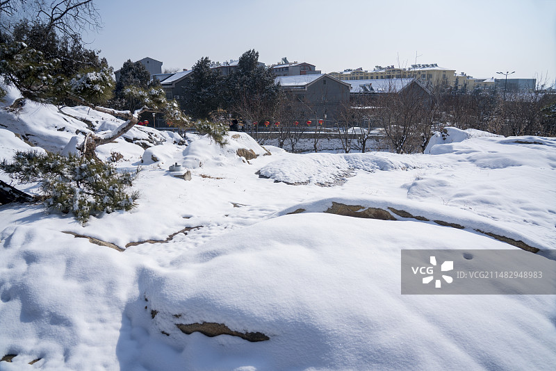 冬天的王母泉图片素材