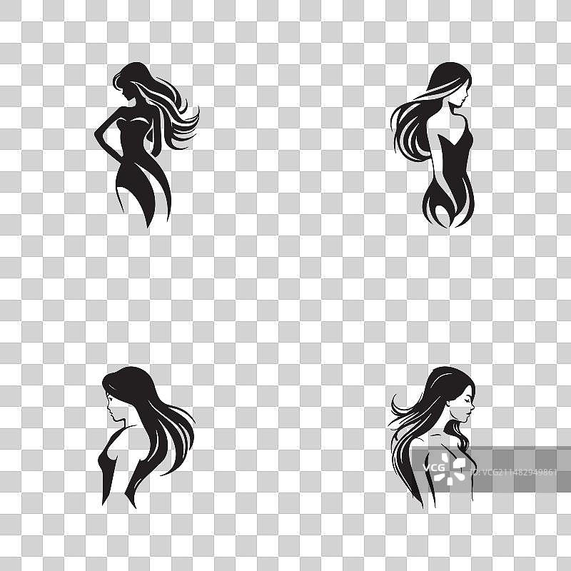 潮流风格女性图标合集图片素材