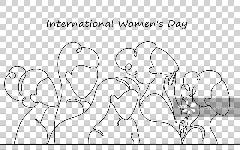 女士剪影，三八妇女节女性气质图片素材