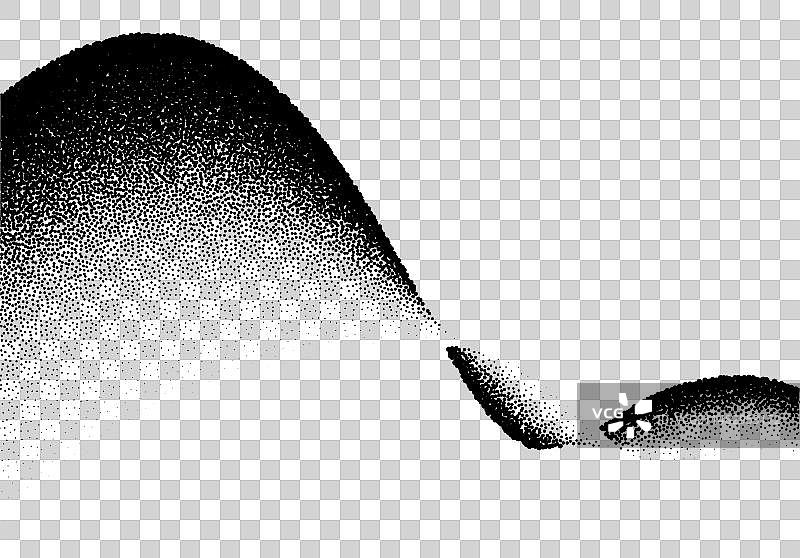 带有散射点波浪的抽象背景图片素材