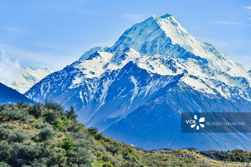 新西兰库克山脉雪山图片素材