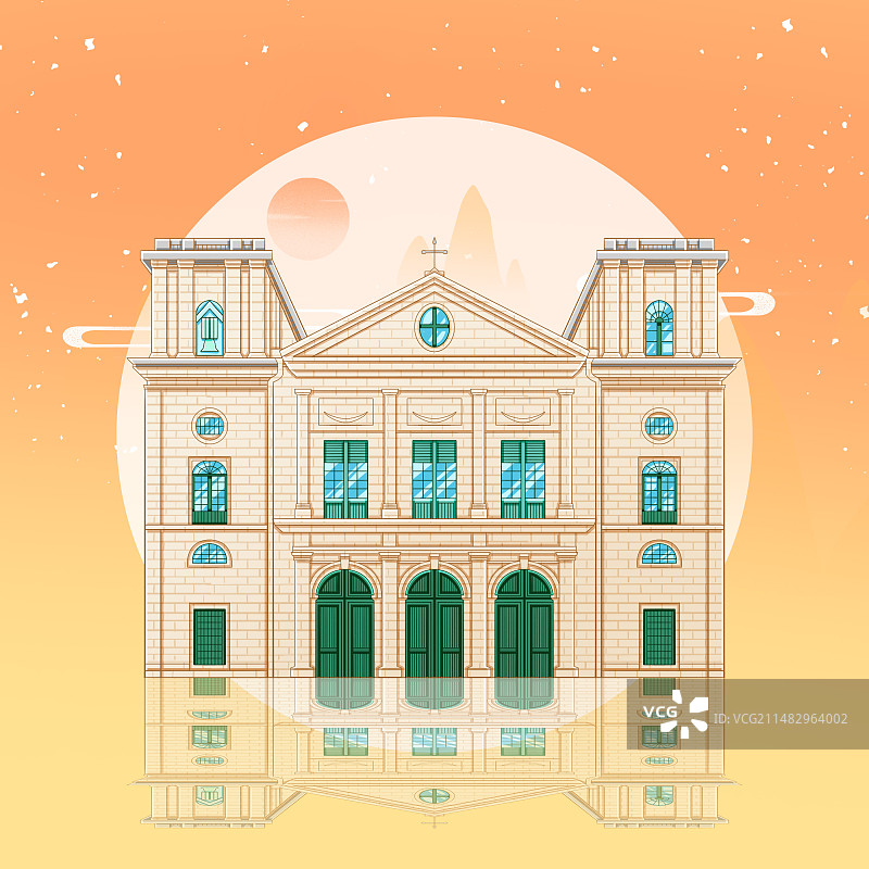 澳门主教座堂图片素材