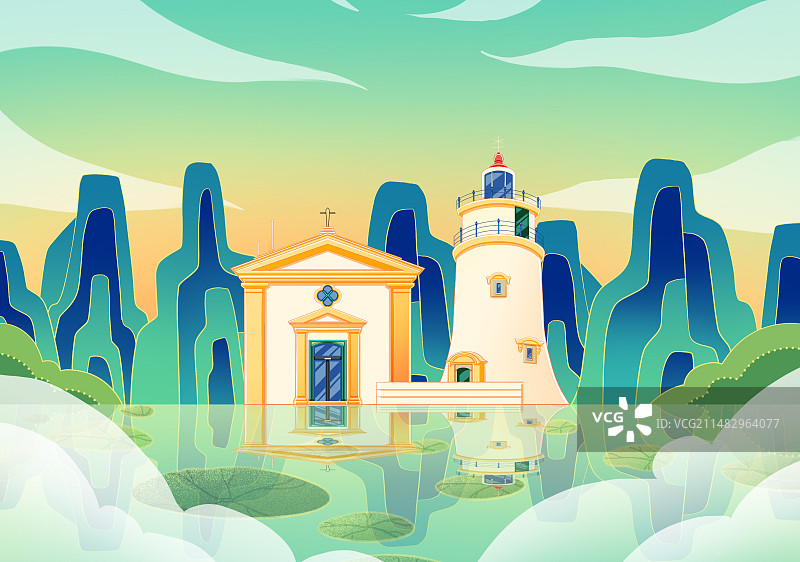 澳门东望洋炮台图片素材