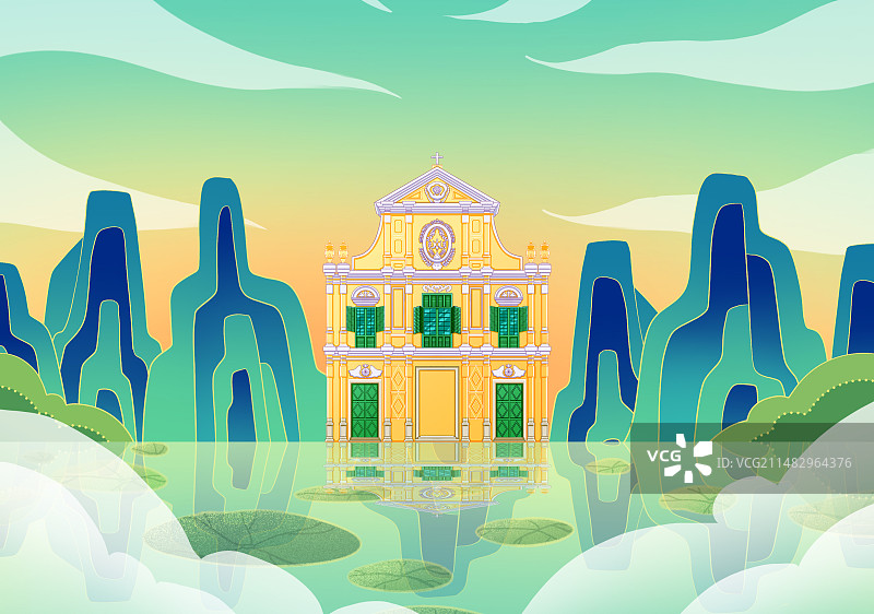 澳门玫瑰圣母堂图片素材