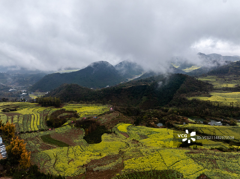 云南罗平九龙瀑布图片素材