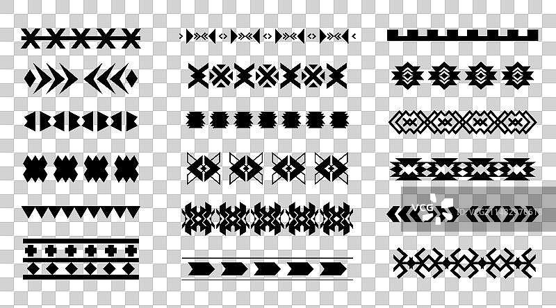 阿兹特克纳瓦霍边框西南艺术符号图片素材