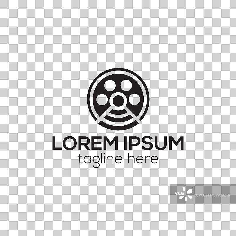 电影胶片卷轴电影标志设计模板图片素材