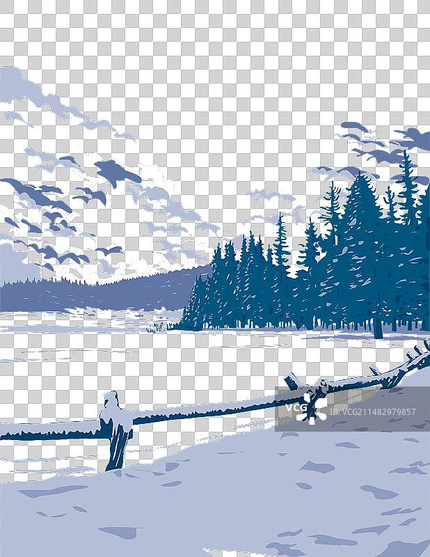 落基山国家公园的回声湖风光图片素材