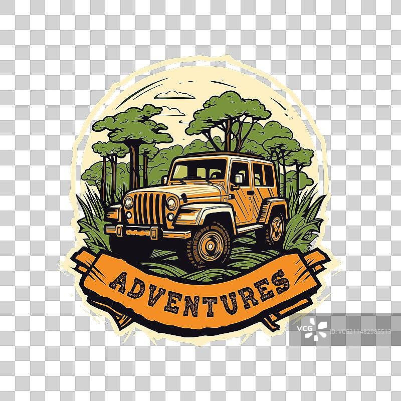 狂野丛林越野车探险图片素材