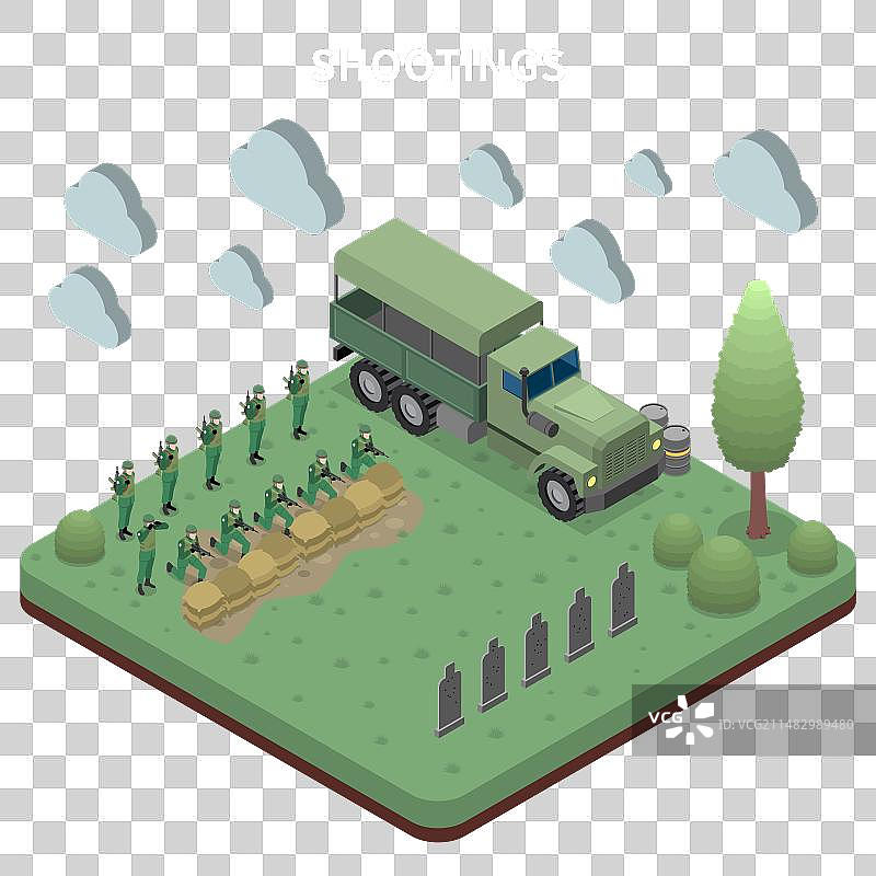 射击等距背景图片素材