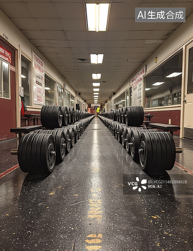 【AI数字艺术】火车站月台上的空座位图片素材