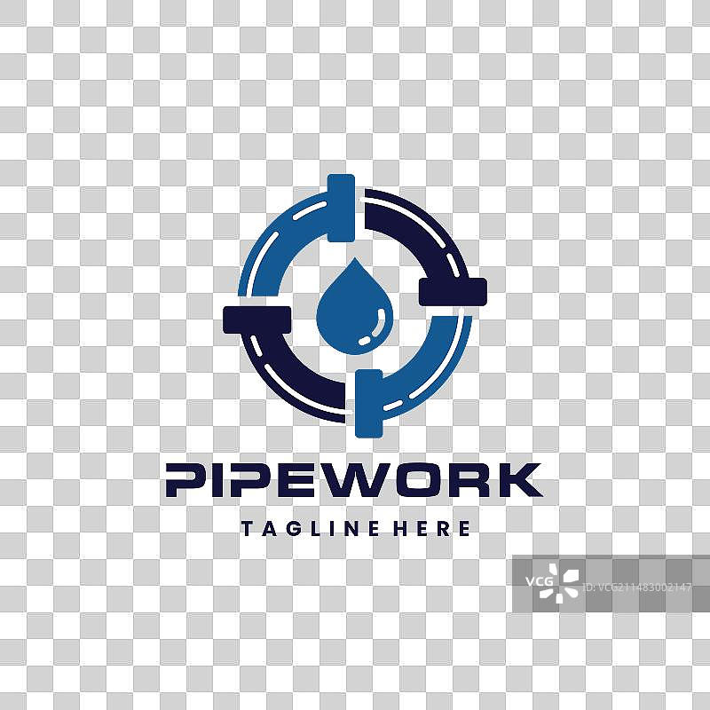 圆形施工概念中的管道标志图片素材