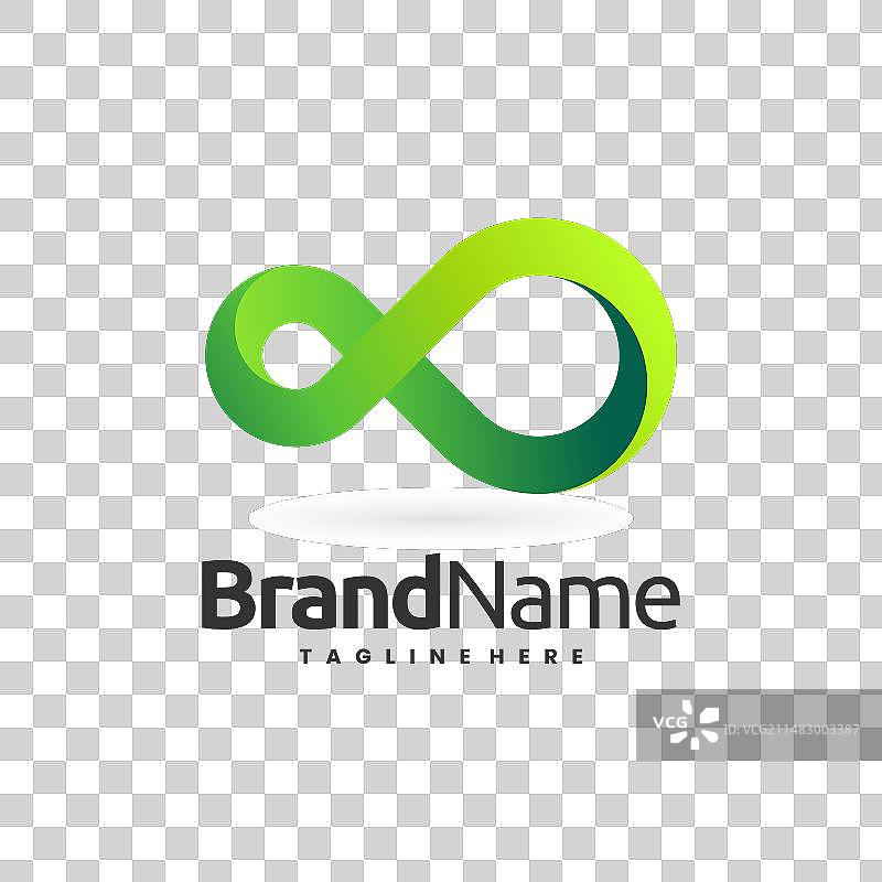 绿色无限企业时尚标志设计图片素材