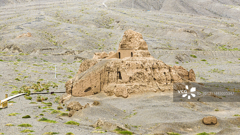 独库公路 库车苏巴什古城遗址 女儿国图片素材