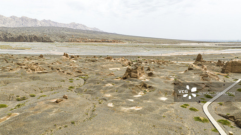 独库公路 库车苏巴什古城遗址 女儿国图片素材