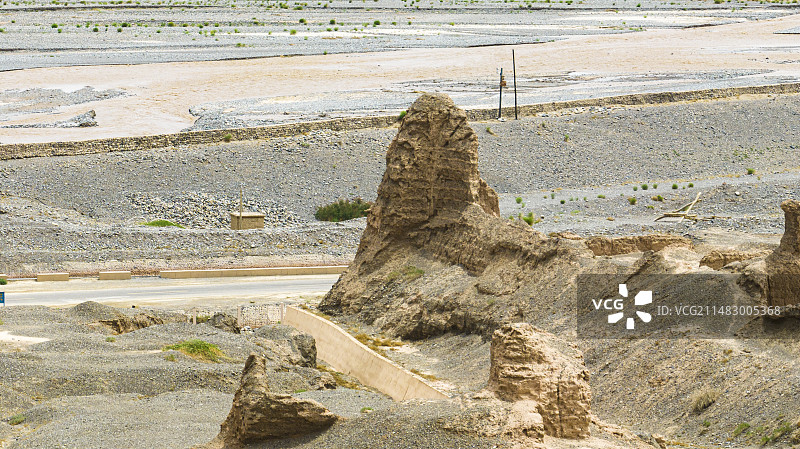 独库公路 库车苏巴什古城遗址 女儿国图片素材