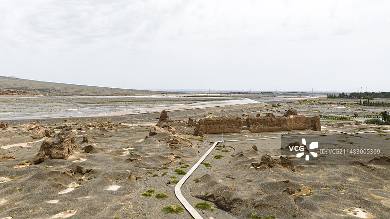 独库公路 库车苏巴什古城遗址 女儿国图片素材