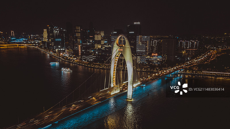 广州猎德大桥广州猎德大桥夜景图片素材