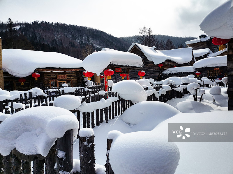 童话世界—冬季中国雪乡图片素材