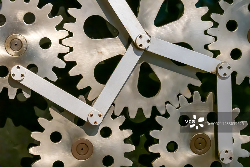 金属齿轮特写图片素材